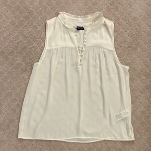 J. Crew Ivory Cream Sleeveless Blouse Top Small